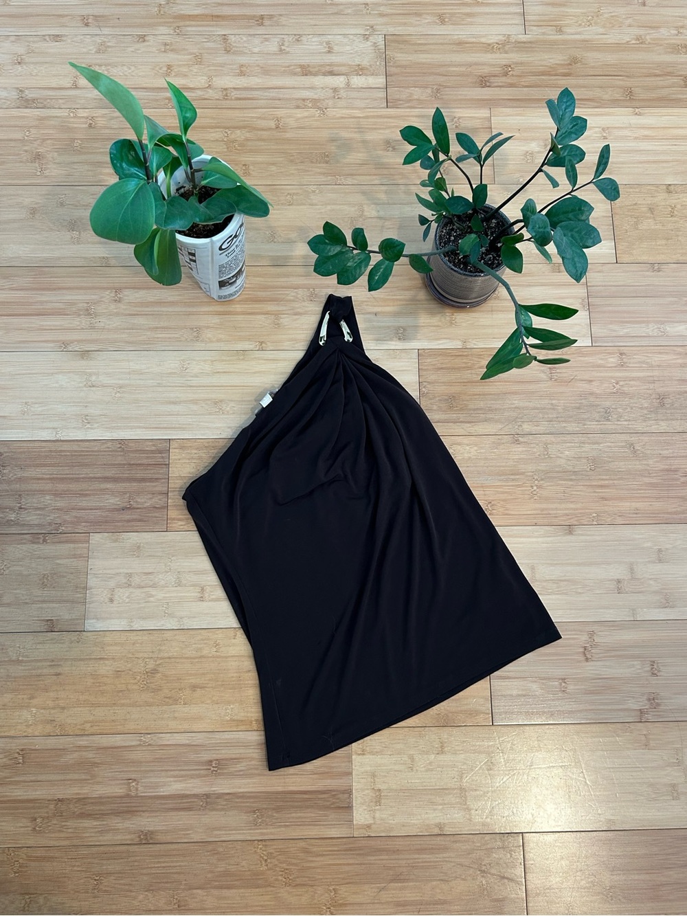 Brown MK one shoulder top